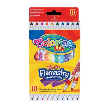 Filctollkészlet Colorino - 10db-os kétvégű 0,7mm/4mm