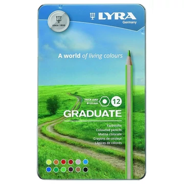 Színes ceruza 12-es Graduate fémdoboz
