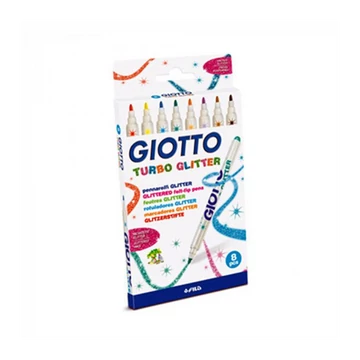 Filckészlet 8-as Giotto Turbo Glitter csillámos