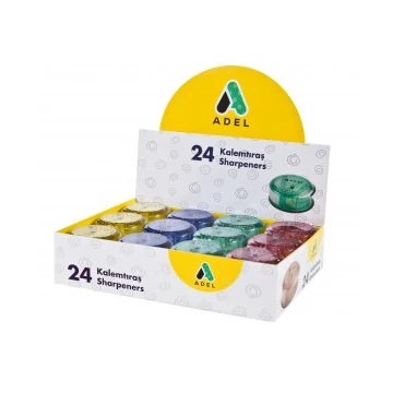 Hegyező ADEL Glitter 1 lyukú tartályos kerek