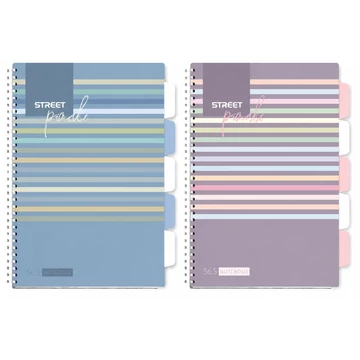 Spirál füzet, prémium "STREET PAD" A4 100 lapos STRIPES négyzetrácsos