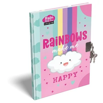 Lizzysuli Emlékkönyv Keményfedeles Lollipop Rainbow A/5