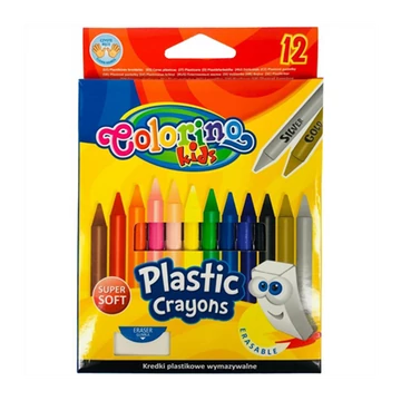 Zsírkrétakészlet radírozható 12 db-os Colorino