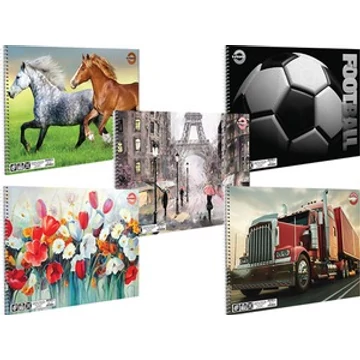 Vázlatfüzet T-Creativ B/4 fm. 4 Color, mintás fedelű, 30 lapos, 170 g  5db/cs