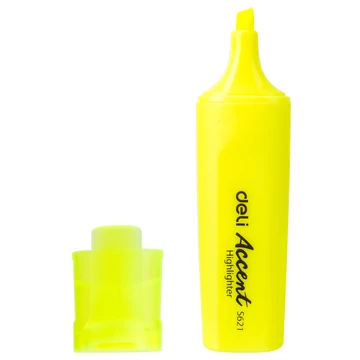 Szövegkiemelő, 1-5 mm, DELI "Accent", sárga