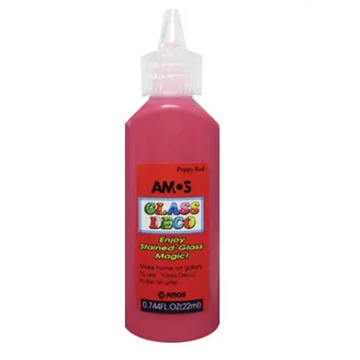 Amos Üvegmatricafesték 22 ml Piros