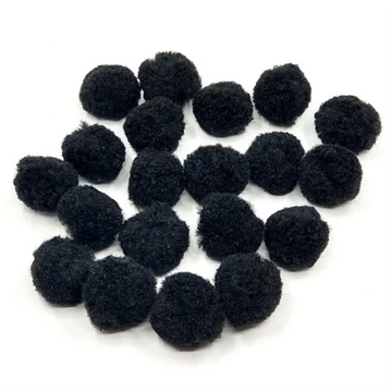 Pompon 30 mm Fekete 30 darab/csomag