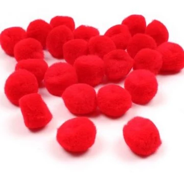 Pompon 30 mm Piros 30 darab/csomag