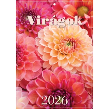 Naptár fali T-Calendar A/4 tűzött, Virágok 