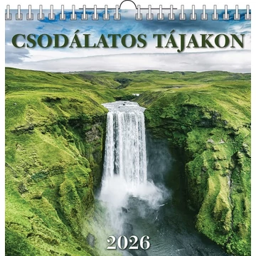Naptár fali T-Calendar 33x33cm spirálozott, Csodálatos tájakon 