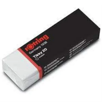 Radír, papírtokkal, rOtring "Tikky 20", fehér