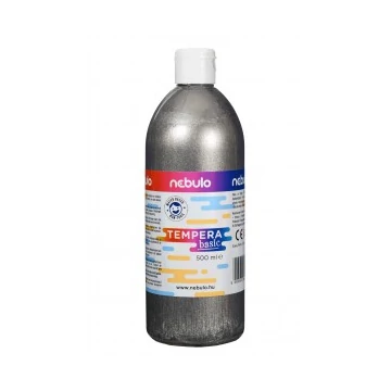 Tempera festék, 500 ml-es, ezüst, Nebulo 
