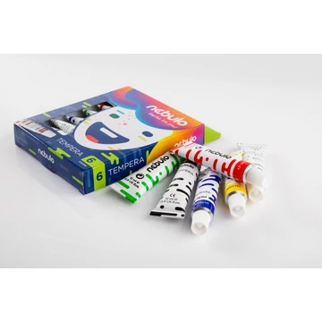 Tempera készlet, 12 ml-es, 6 színes, Nebulo 