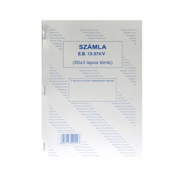 Számlatömb A/5 (50x3) álló  B.13-374/V