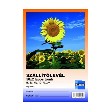 Szállítólevél A/5 (50x2) Napraforgós  B.10-70/V
