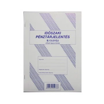Pénztárjelentés időszaki PR. A/4 (25x4)  B.13-21/V
