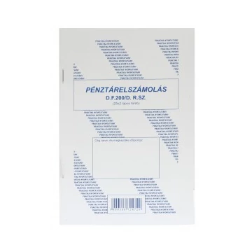 Pénztárelszámolás  D.F.200/D PR.