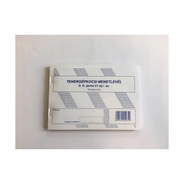 Menetlevél tehergépkocsi A/5 PR.  DGÉPJ. 21