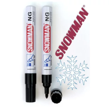 Alkoholos filc Snowman vastag kerek fekete