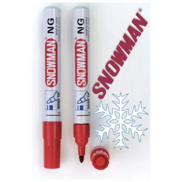 Alkoholos filc Snowman vastag kerek piros