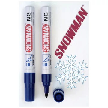 Alkoholos filc Snowman vastag kerek kék