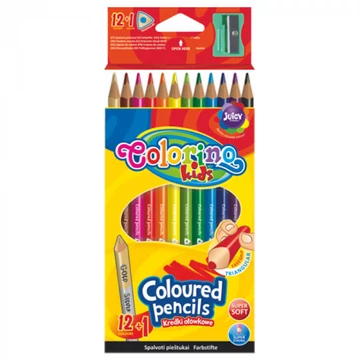 Színesceruzakészlet Colorino Kids TRIO - 12+1  hegyezővel