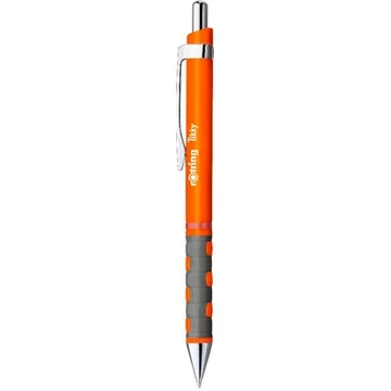 Golyóstoll, 1,0 mm, nyomógombos, rOtring "Tikky", neonnarancs