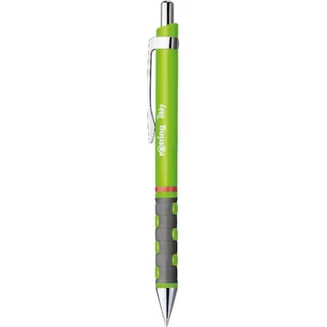 Golyóstoll, 1,0 mm, nyomógombos, rOtring "Tikky", neonzöld