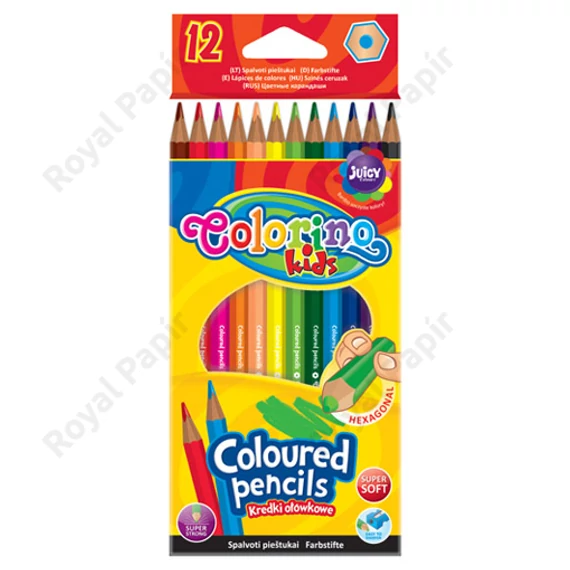 Színesceruzakészlet Colorino - hexagonal 12db-os