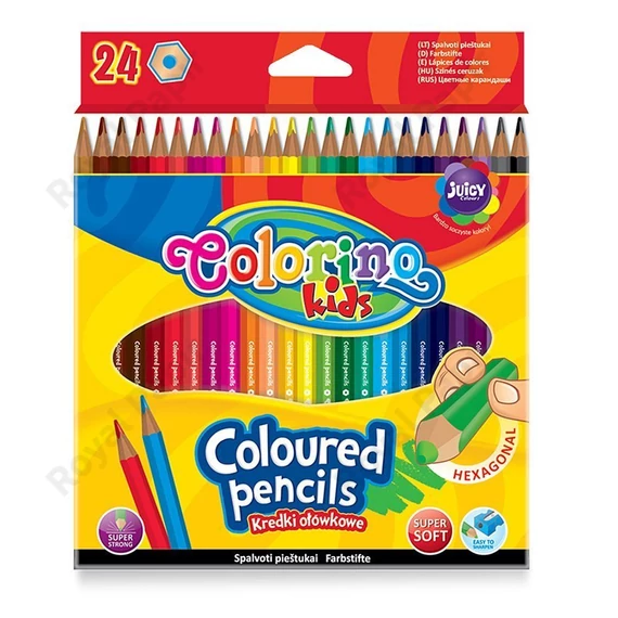 Színesceruzakészlet Colorino - hexagonal 24db-os