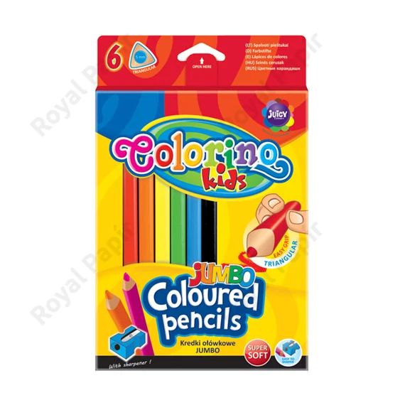 Színesceruzakészlet Colorino JUMBO TRIO - 6db-os