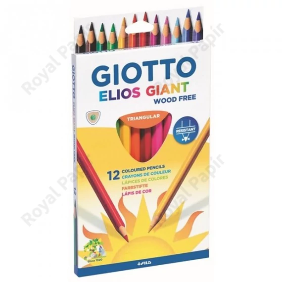 Színes ceruza 12-es Giotto Elios vastag háromszögletű (új)