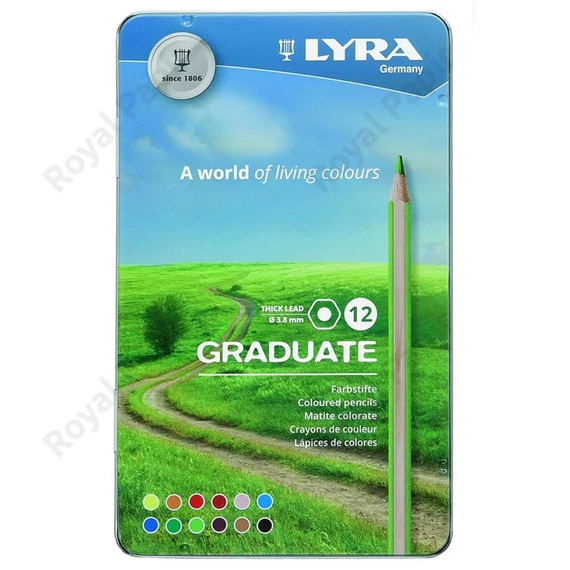 Színes ceruza 12-es Graduate fémdoboz
