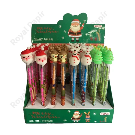 Tolóbetétes ceruza ZC-215 karácsonyi vegyes mintával 48db/doboz