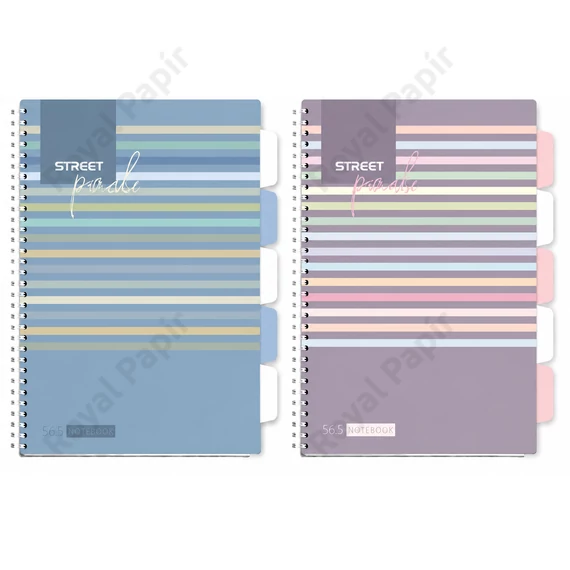 Spirál füzet, prémium "STREET PAD" A4 100 lapos STRIPES négyzetrácsos