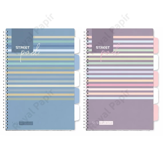 Spirál füzet, prémium "STREET PAD" A4 100 lapos STRIPES vonalas