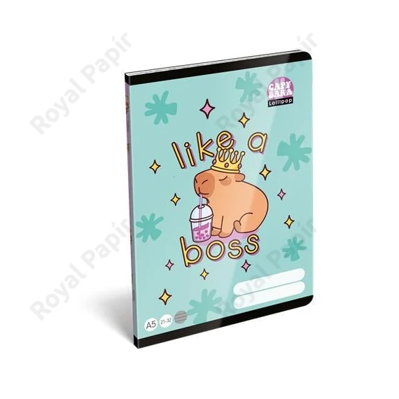 Lizzysuli Füzet Lollipop Capybara Vonalas 4. Osztályos 21-32 32 Lap A/5