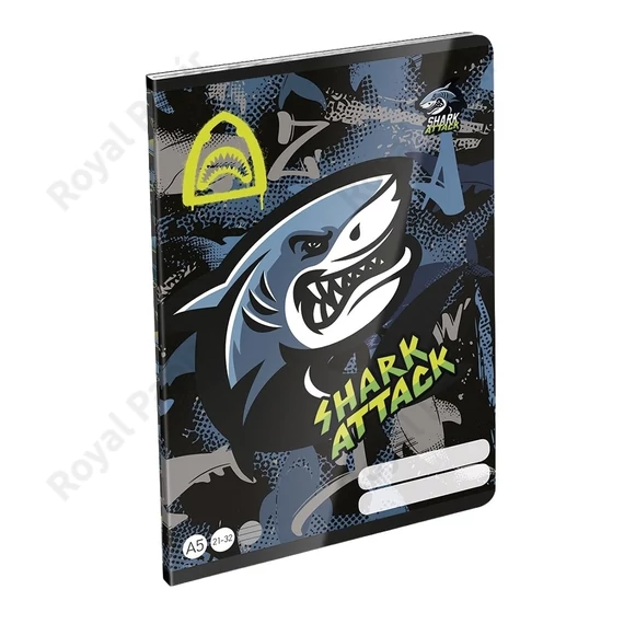 Lizzysuli Füzet Shark Attack Vonalas 4. Osztályos 21-32 32 Lap A/5