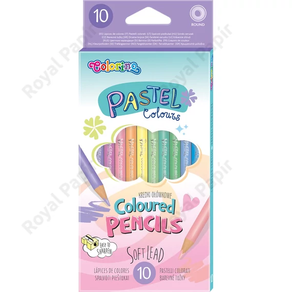 Színesceruzakészlet Colorino PASZTEL - 10db-os