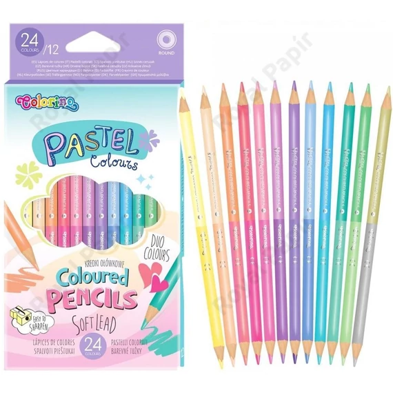 Színesceruzakészlet Colorino, Pasztell 12/24-es