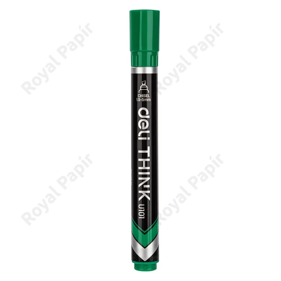 Alkoholos marker, 1,5-5,0 mm, vágott, DELI "Think", zöld