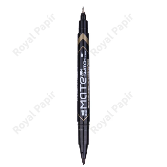 Alkoholos marker, 0,5/1,0 mm, kétvégű, DELI "Mate 2:1", fekete