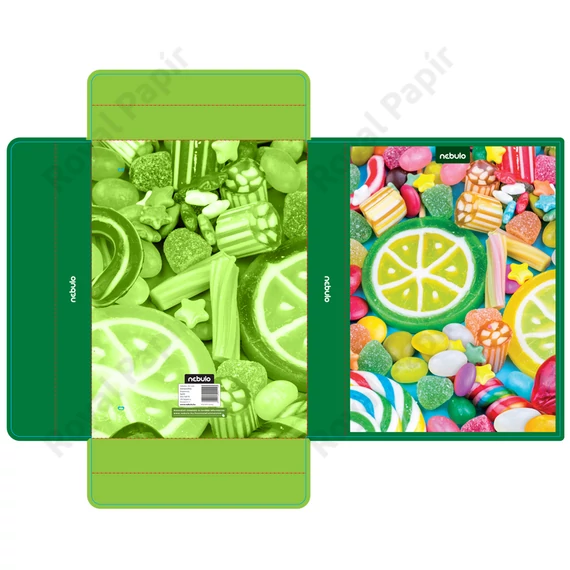 Füzetbox, hullámkarton, gazdaságos kivitel, A4, Candy, Nebulo 