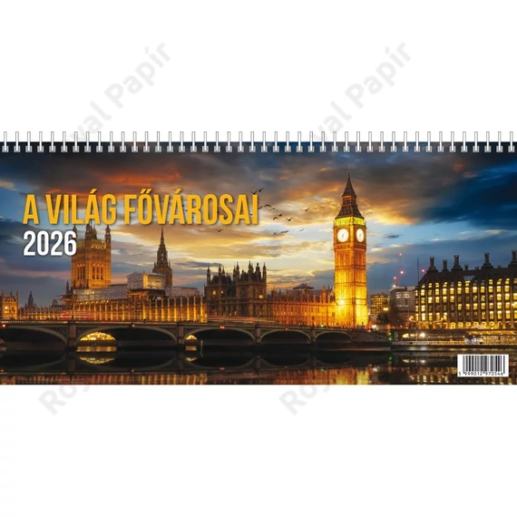 Naptár asztali T-Calendar képes A világ fővárosai 
