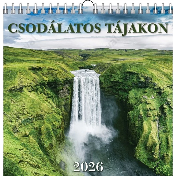 Naptár fali T-Calendar 33x33cm spirálozott, Csodálatos tájakon 