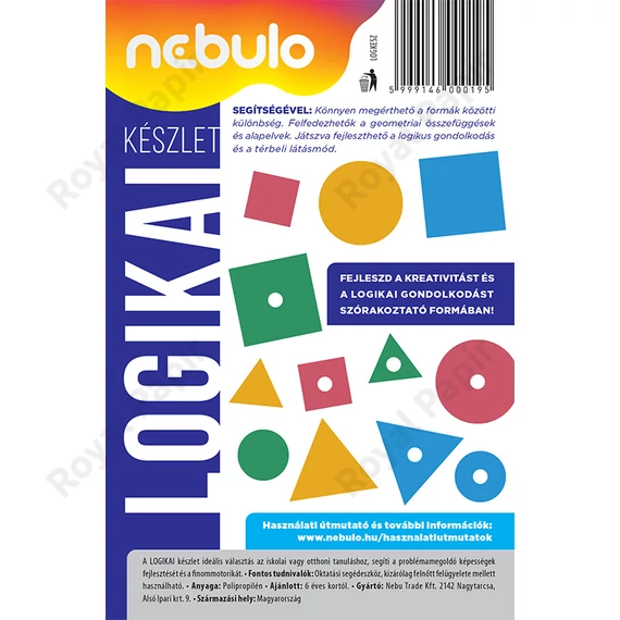 Logikai készlet, műanyag, Nebulo 