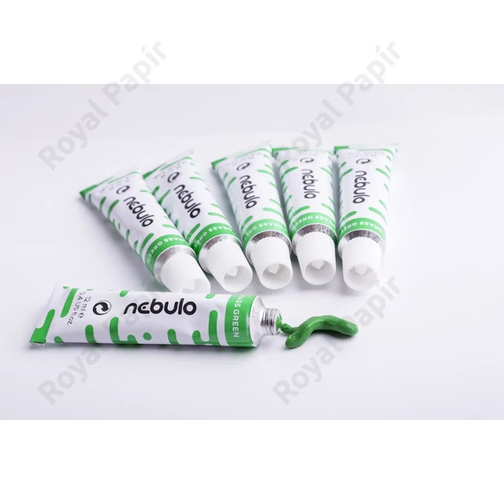 Tempera festék, zöld, 12 ml-es, Nebulo 