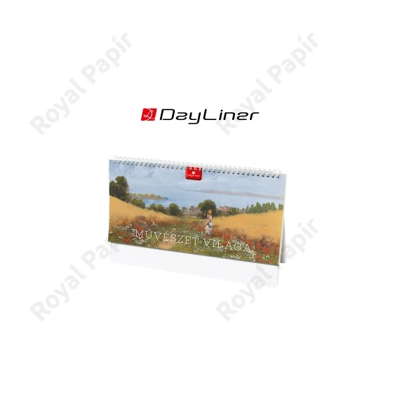 Képes asztali naptár normál (32X15) 2026  MŰVÉSZET VILÁGA álló papírtáblás