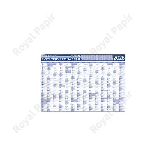 Falinaptár STIEFEL (100x70cm) 2026 14 hónapos tervező (írható-törölhető) (2026-100F)