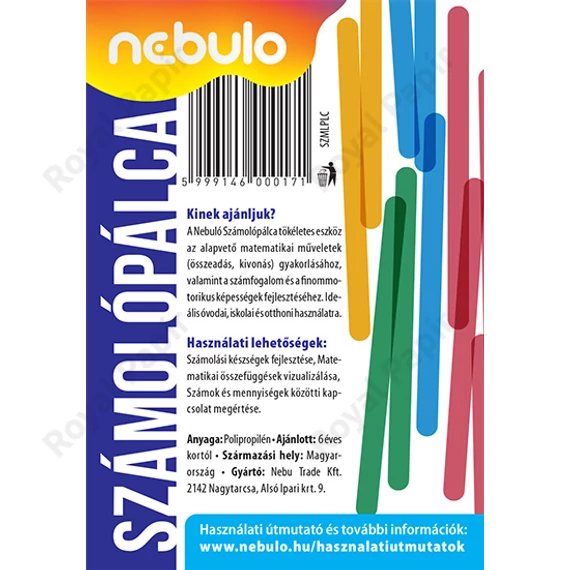Számolópálca, műanyag, Nebulo 